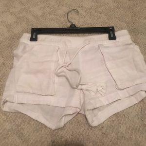 white beachy shorts